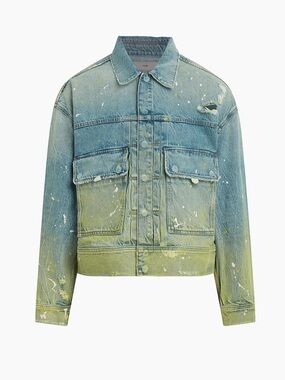 🌻NEW NWOT Hudson Jeans Denim Boxy Trucker Jacket Size Large $395